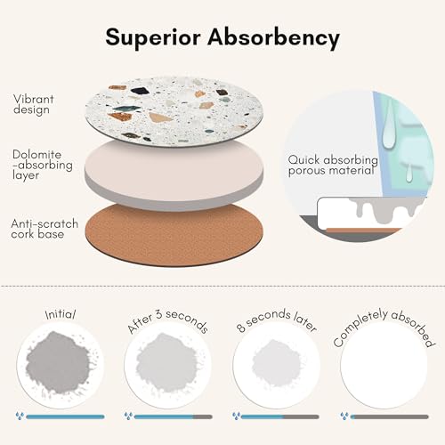Terrazzo Coasters Set of 6 (6 Count)