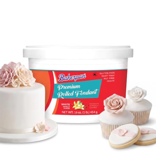 Premium Rolled White Fondant for Cake Decorating (16 Ounce)