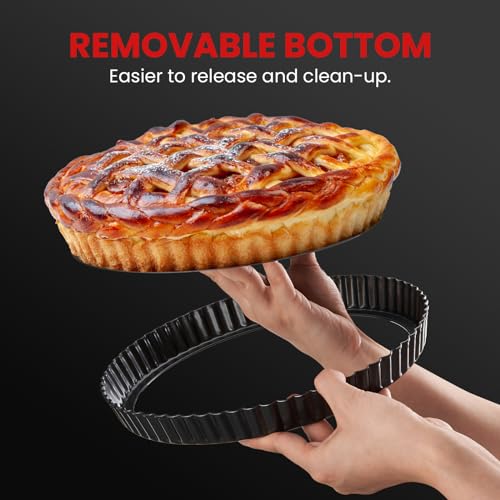 Tart Pan 10 Inch Removable Bottom
