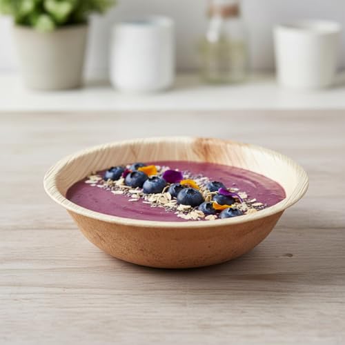 Disposable Bamboo 5" Round Bowl (50 Count)