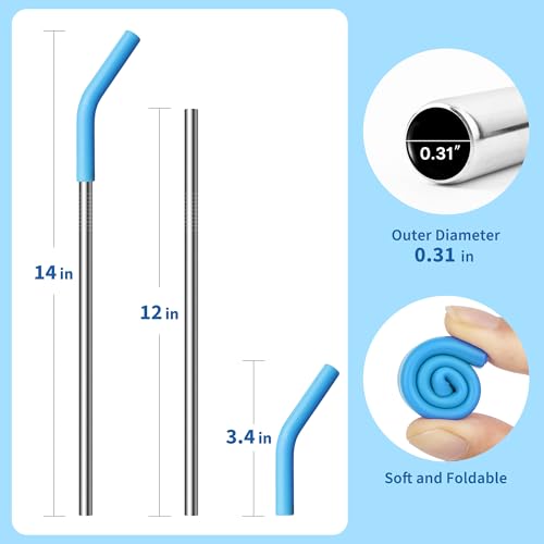 Metal Straws Reusable for 40 oz Tumbler