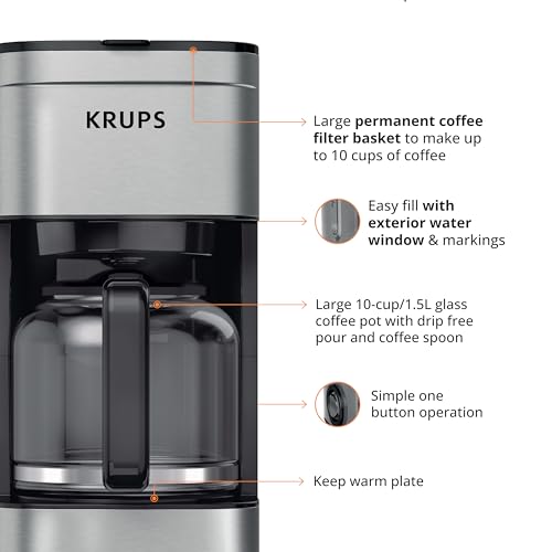 Coffee Maker 10 Cups Simply Brew Stainless Steel Drip Coffee Maker