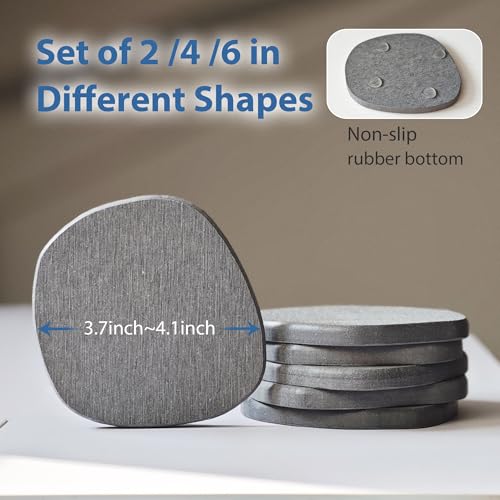 4 Pack Diatomite Absorbent Coasters for Drinks (4 Count)