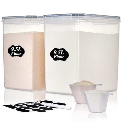 9.5L Flour Sugar Storage Containers (2 Count)