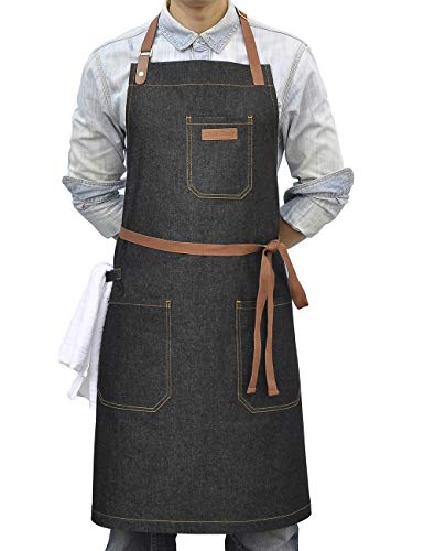 Denim Chef Apron with Pockets