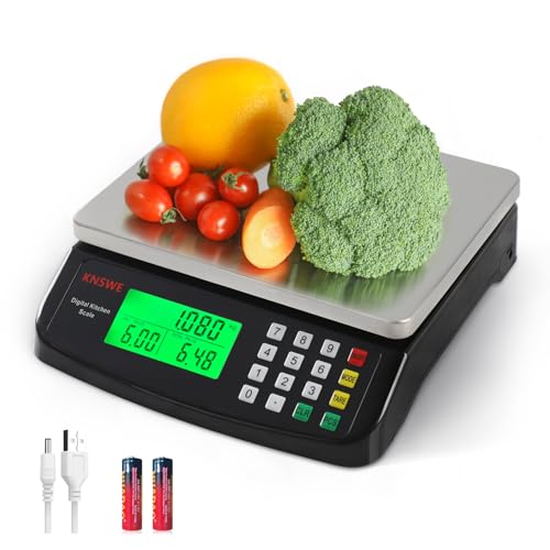 Large Kitchen Scale Black 40KG
