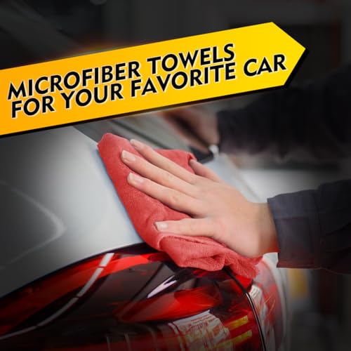 Red Microfiber Cleaning Cloth 50 Pack (50 Count)