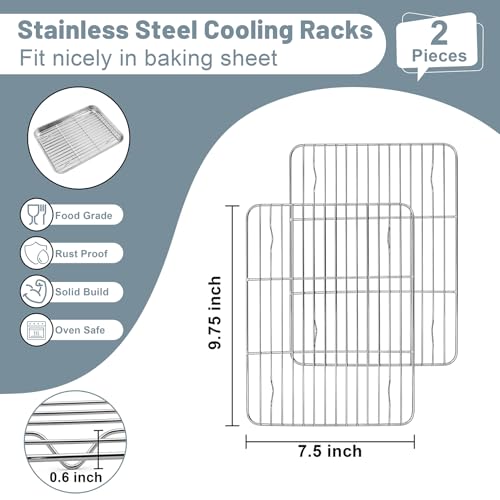 Cooling Rack 9.75” x 7.5” Stainless Steel Wire Baking Rack