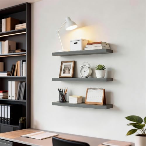 Grey Floating Shelves 22.5in
