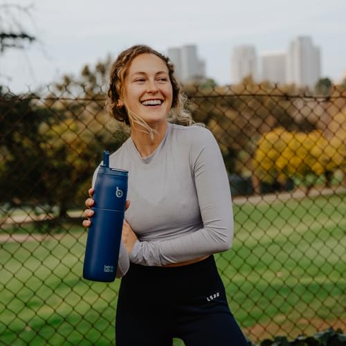 Stainless Steel Water Bottle 32 oz indigo blue