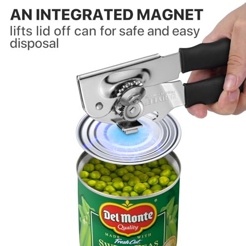 Heavy Duty Hand Can Opener with Comfortable Grip for Seniors