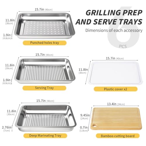 Grilling Prep and Serve Trays