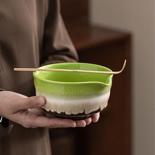 Ceramic Matcha Kit for Breakfast Afternoon Tea Contains Bowl Tea Brush Stand