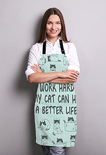 Funny Cat Adjustable Bib Apron