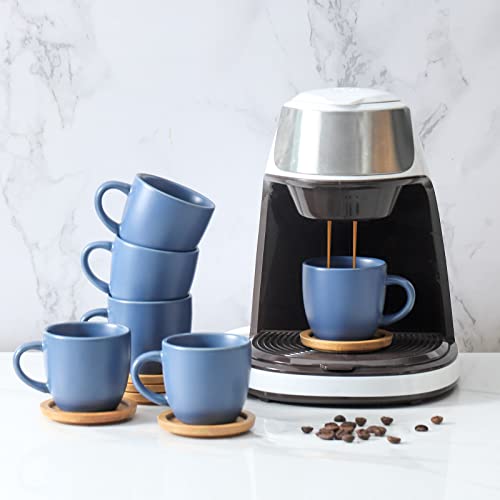 Espresso Cups and Saucers Set of 6 (6 Count)