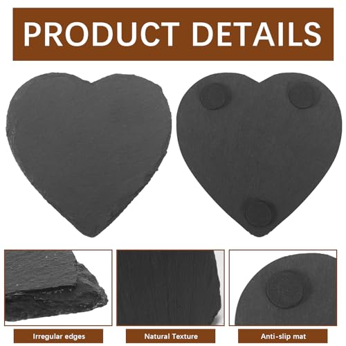 24 PCS Slate Drink Coasters Bulk (24 Count)
