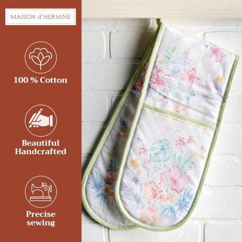 Double Oven Mitts 100% Cotton Double Oven Glove