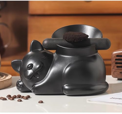 Cute Cat Coffee Knock Box Espresso Machine Accessories Small Coffee Dump Bin for Home and Office