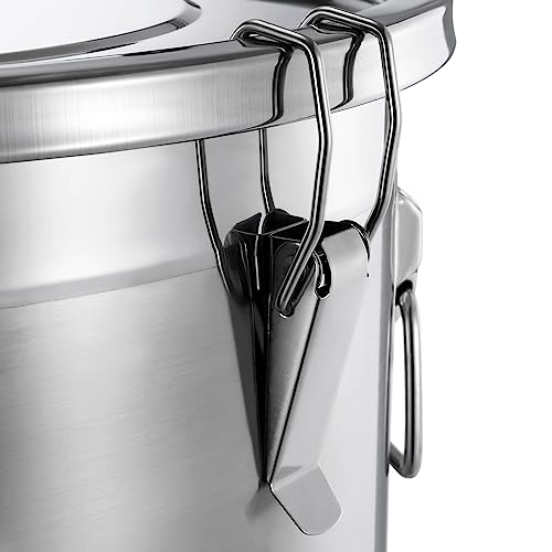 1623 OZ Stainless Steel Canister Rice Cereal Grain Storage Containers with Lid Airtight Coffee Bean Storage Milk Flour Sugar Food Storage for Home Bar Restaurant