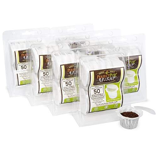 EZ Cup Paper Filters with Lid for Reusable Coffee Pods (7 Count)