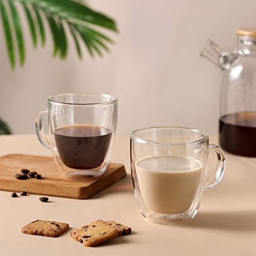 Insulated Espresso Glass Mugs 5.4oz (6 Count)