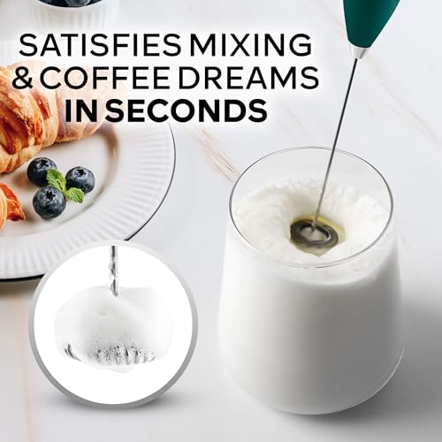 Powerful Milk Frother Wand With Duracell Batteries