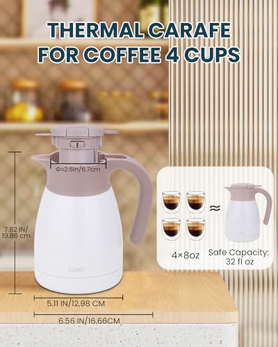 1L 34Oz Thermal Coffee Carafe