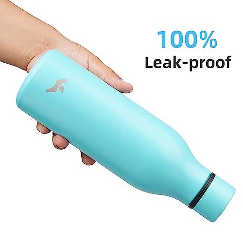 18 oz Insulated Stainless Steel Metal Water Bottle with Strap
