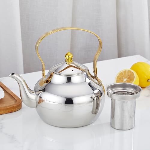 1.3 Quart Stainless Steel Teapot With Infuser