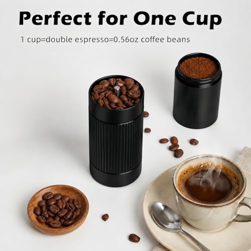 2-in-1 Portable Electric & Manual Coffee Grinder, Black