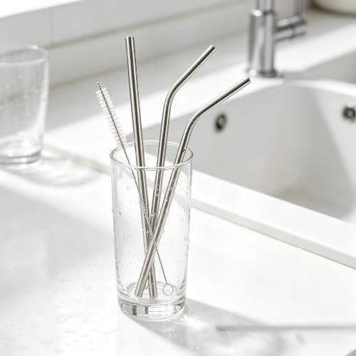 10 Pcs Stainless Steel Straws
