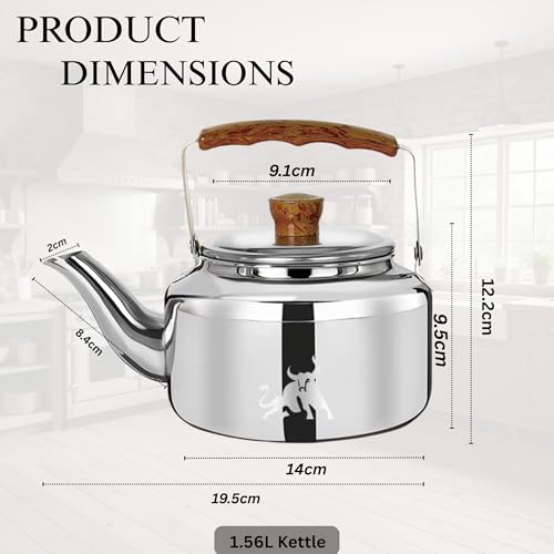 Chandler Tea Kettle for Stove Top 1.56L