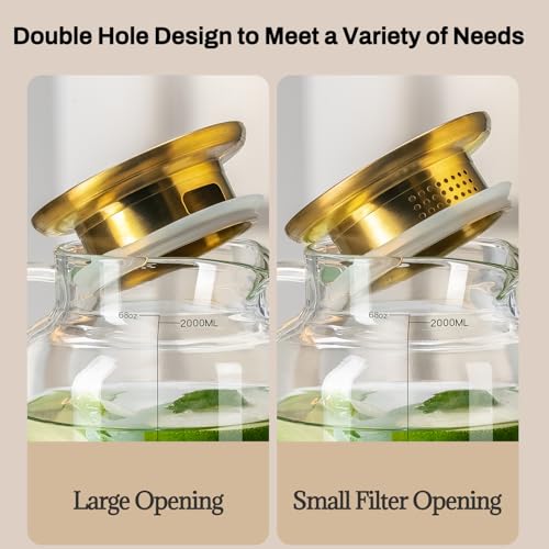 Glass Pitcher with Lid (2 Count)