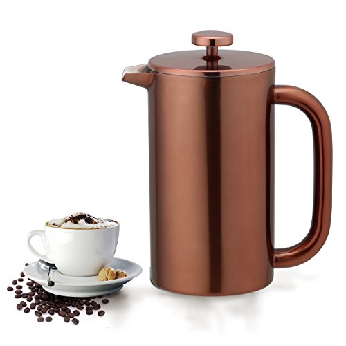 8 Cup Double Wall Insulated Stainless Steel French Coffee Press