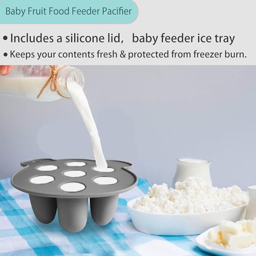 Silicone Baby Food Freezer Tray with Teething Popsicle Molds