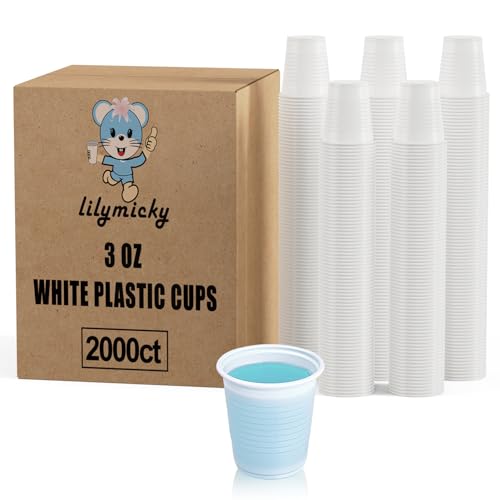 2000 Pack 3 oz Plastic Bathroom Cup (2000 Count)
