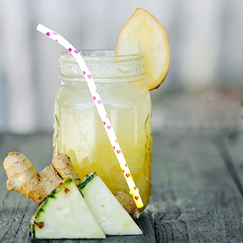 50 Pack Bent Reusable Straws