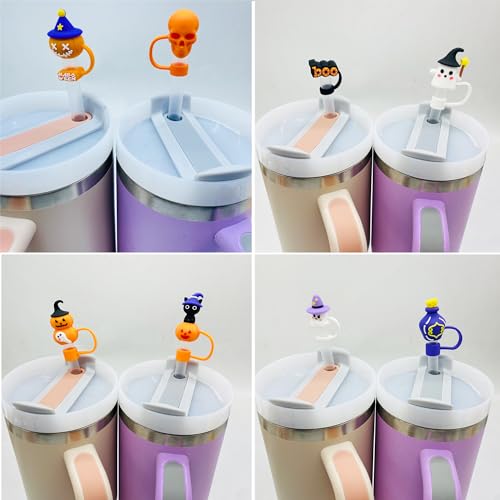 9PCS 3D Halloween Straw Toppers for Stanley Cup (9 Count)