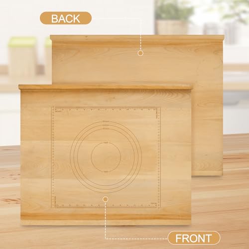 Reversible Wood Pastry Board 20"X24"with Engraved Ruler