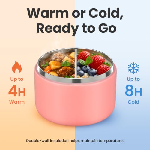 12oz Insulated Vacuum Food Jar with Buckle Lid Wide Mouth Soup Thermo for Hot Food Kids Leakproof Stainless Steel Lunch Container
