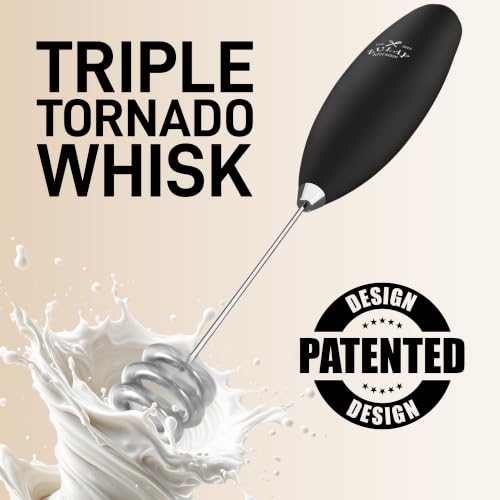 Powerful Milk Frother Wand With Duracell Batteries