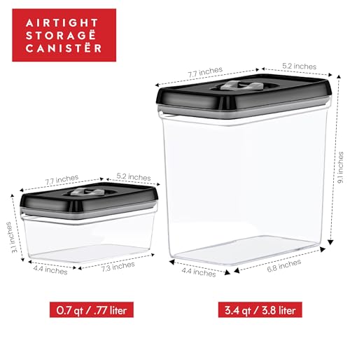 Large Airtight Food Storage Containers (4 Count)