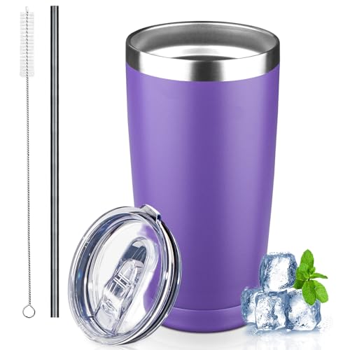 20 oz Tumbler with Lids and Straws