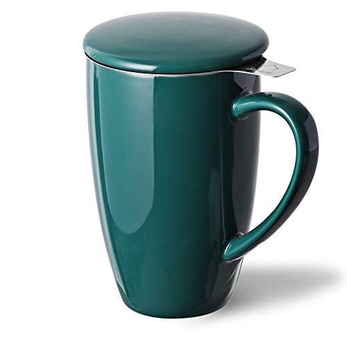 Sweejar Porcelain Tea Infuser Mug with Lid