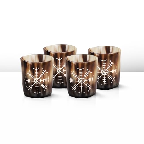 Viking Horn Shot Glasses Set of 4 (4 Count)