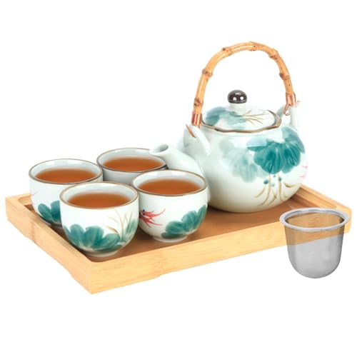 Japanese Tea Set Porcelain Tea Set with Teapot and Tea Cup Set for 4