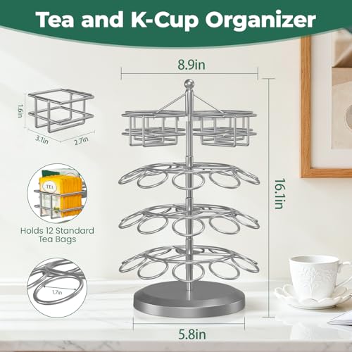 K Cup Holder Coffee Pod Organizer Carousel for Countertop
