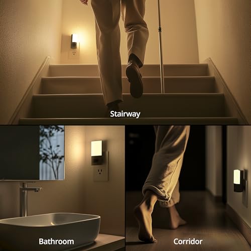 Plug in LED Rotatable Night Light with Motion Sensor (2 Count)