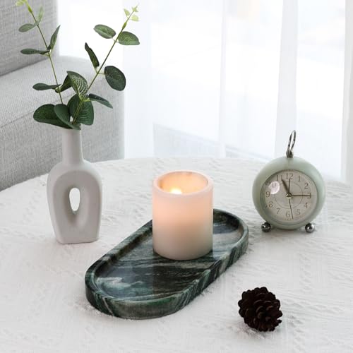 Green Marble Tray for Bathroom Countertop