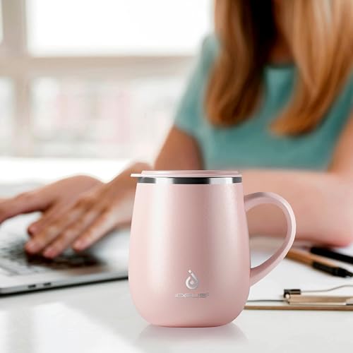 16 oz Insulated Coffee Mug with Lid and Handle